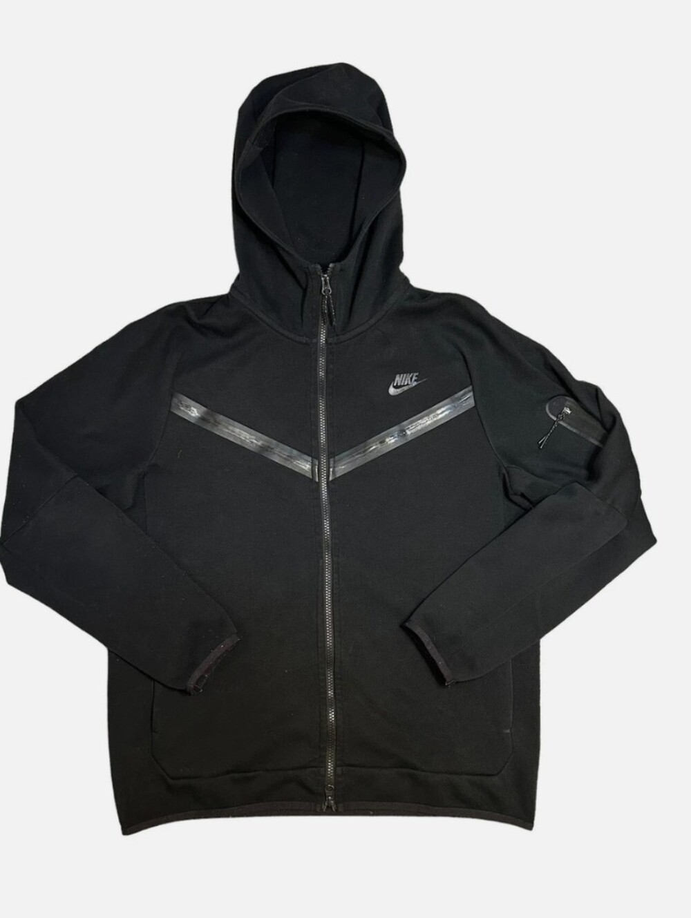 Men’s Nike Tech Fleece Full-Zip Windrunner Hoodie Size Medium Black